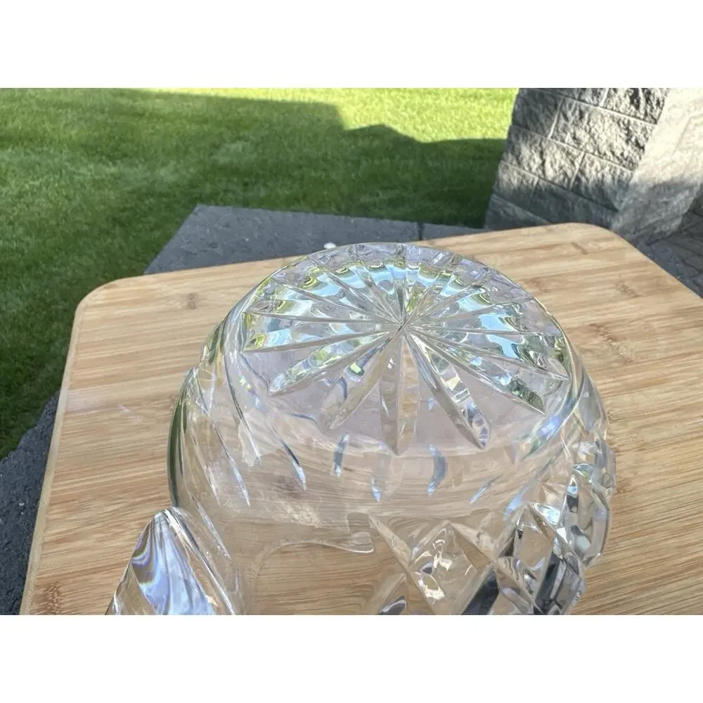 Waterford Ireland Lismore Crystal Jug Pitcher Ice Lip 6 1/4